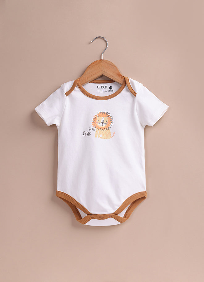 Le Pur BioCool Baby 3-Piece Set – Bodysuit, Pajama & Cap (Lion Print) - LE PUR!