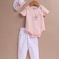 Le Pur BioKool Baby 3-Piece Set – Bodysuit, Pajama & Cap (Bunny Print) - LE PUR!