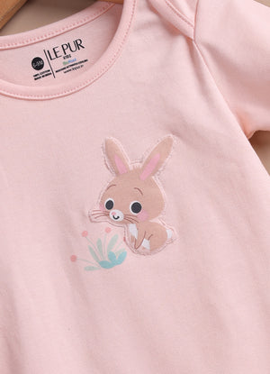 Le Pur BioKool Baby 3-Piece Set – Bodysuit, Pajama & Cap (Bunny Print) - LE PUR!