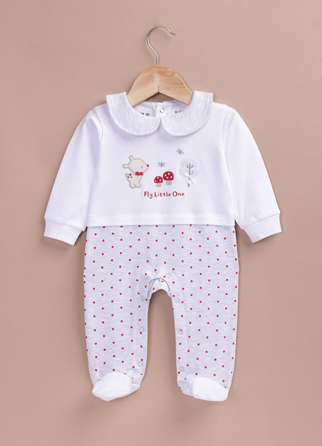 Le Pur Biocool Baby Footed Sleepsuit | Soft Cotton “Fly Little One” Romper with Peter Pan Collar - LE PUR!