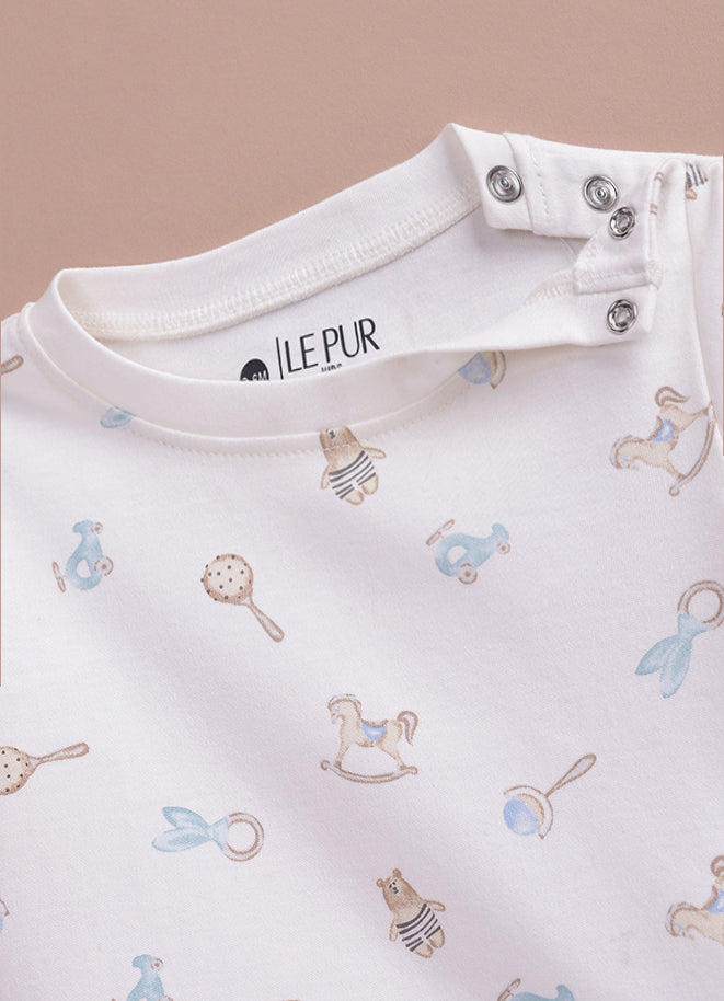 Le Pur Biocool Baby Pyjama Set | Soft Cotton All-Over Print Baby Boy Top & Pant Set - LE PUR!