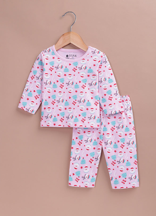 Le Pur BioKool Christmas Print Kids Night Suit | Soft Cotton Pajama Set - LE PUR!