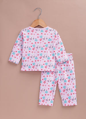 Le Pur BioKool Christmas Print Kids Night Suit | Soft Cotton Pajama Set - LE PUR!