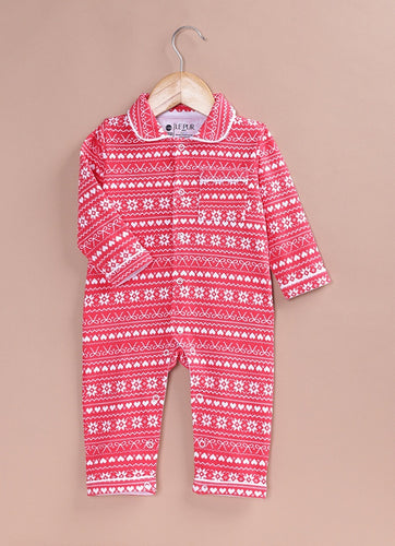 Le Pur BioCool Christmas Printed Cotton Winter Baby Romper - LE PUR!