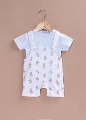 Le Pur BioKool Baby Dungaree Set | Soft Cotton T-Shirt & Printed Dungaree Outfit - LE PUR!