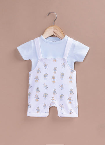 Le Pur BioCool Baby Dungaree Set | Soft Cotton T-Shirt & Printed Dungaree Outfit - LE PUR!