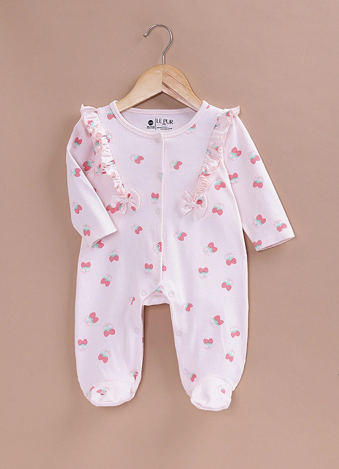 Le Pur BioCool Baby Girl Sleepsuit Combo | Soft Cotton Footed Sleepsuit (Pack of 2) - LE PUR!