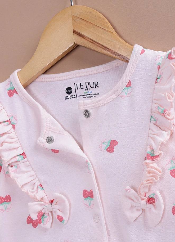 Le Pur BioCool Baby Girl Sleepsuit Combo | Soft Cotton Footed Sleepsuit (Pack of 2) - LE PUR!