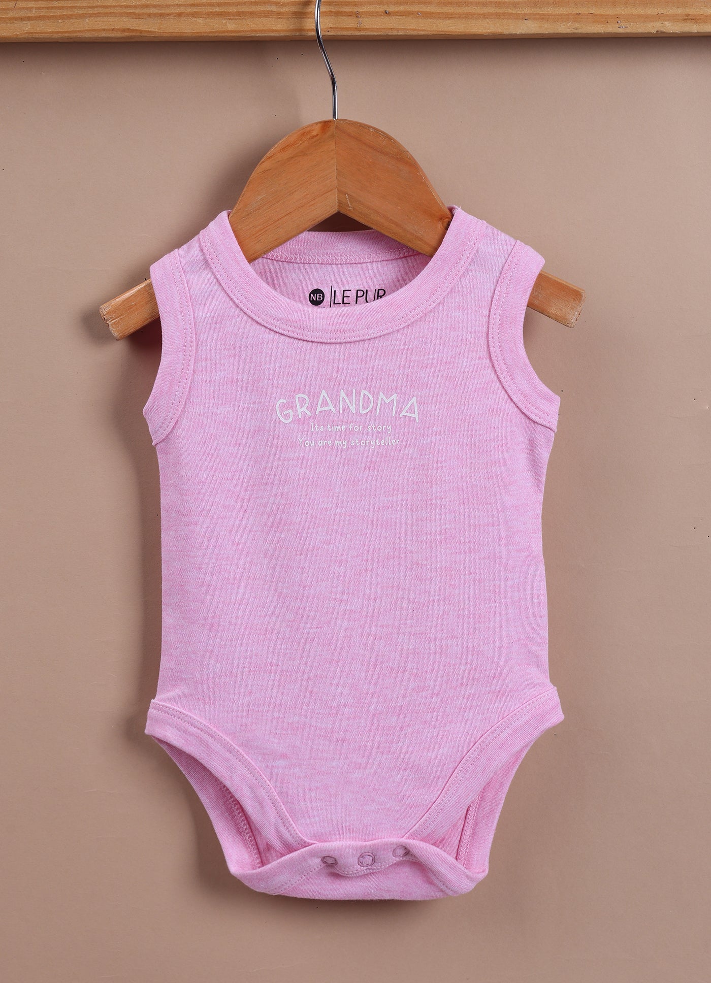 Le Pur BioKool Cotton Baby Girl Sleeveless Bodysuit Set – Pack of 5 (Pink & White) - LE PUR!