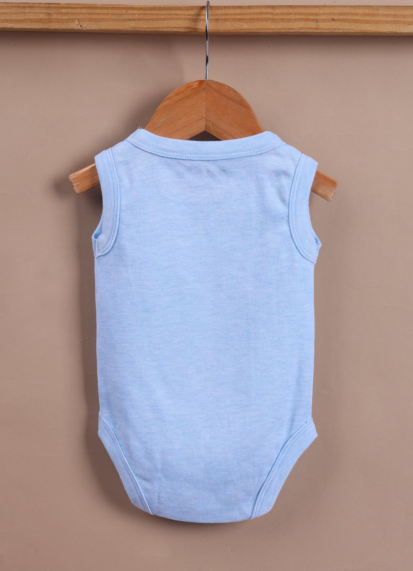 Le Pur BioKool Cotton Baby Boy Sleeveless Bodysuit Set – Pack of 5 (Blue & White) - LE PUR!