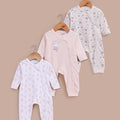 Le Pur Baby Girl BioKool Cotton Sleepsuit Set of 3 Soft Infant Romper - LE PUR!