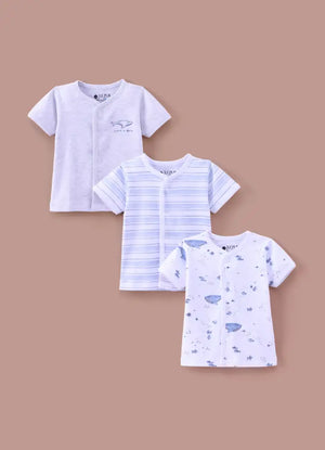 BioKool Cotton Under The Sea Front Open Jabla Set - Pack of 3 - LE PUR!