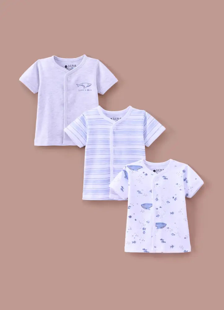 BioKool Cotton Under The Sea Front Open Jabla Set - Pack of 3 - LE PUR!