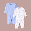 Boys Sheep Print Long Sleeve 100% Cotton Top & Pajama Set - Pack of 2