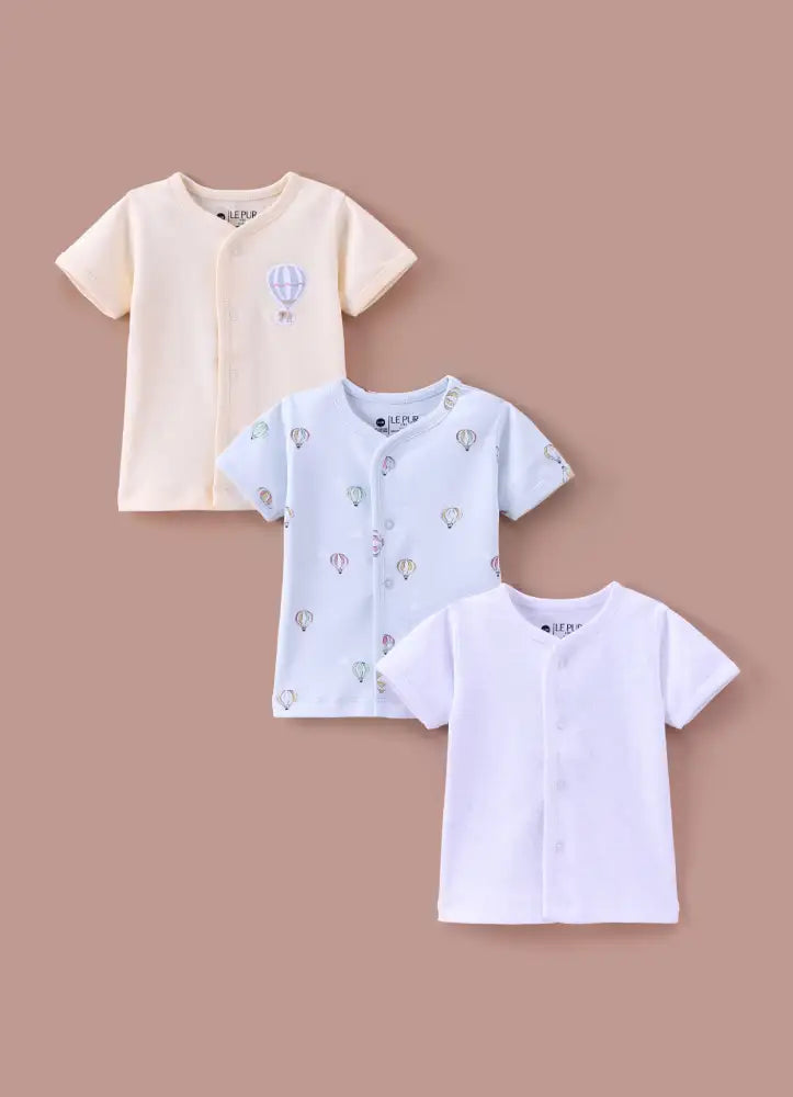 BioKool Cotton Little Balloon Front Open Jabla Set - Pack of 3 - LE PUR!