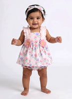 BioKool Cotton Tiny Bloom 3-Piece Dress Set 