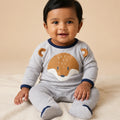 BioKool Cotton Cuddly Fox Footed Sleepsuit – Grey