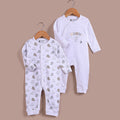 Le Pur Unisex Baby Sleepsuit Set of 2 | BioKool Cotton Newborn Clothes | Infant Rompers with Elephant & “Love You Mummy” Print - LE PUR!