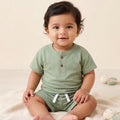 TENCEL™ T-Shirt and Shorts Set- Sage Green - LE PUR!