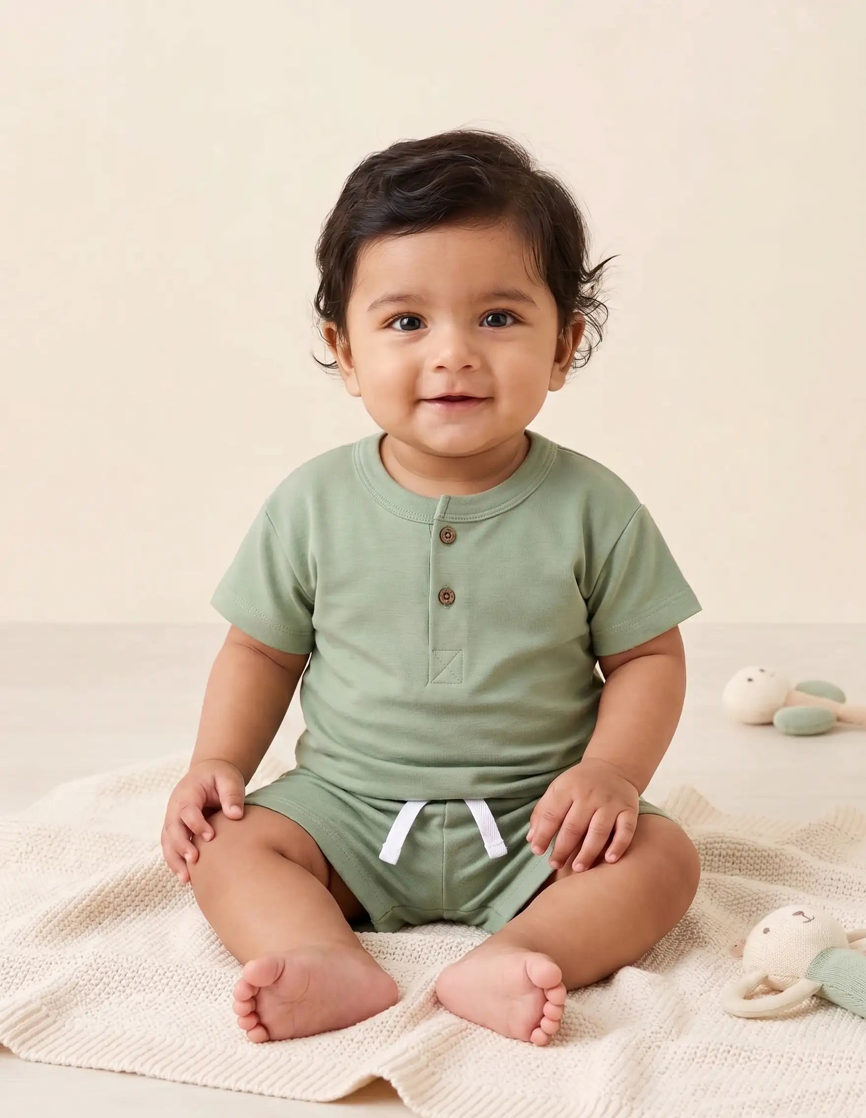 TENCEL™ T-Shirt and Shorts Set- Sage Green