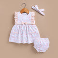 Le Pur BioKool Cotton Baby Girl Dress Set with Bloomers & Headband - LE PUR!