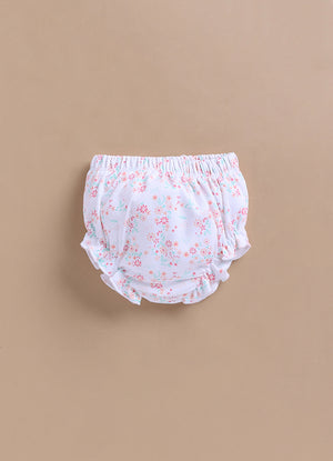 Le Pur BioKool Cotton Baby Girl Dress Set with Bloomers & Headband – Floral Print - LE PUR!