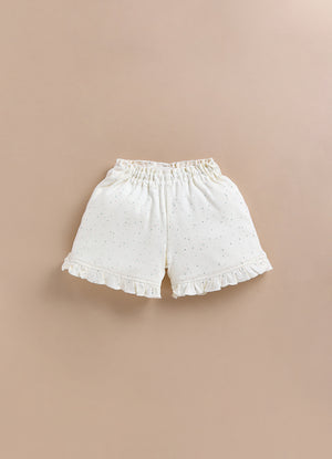 Le Pur Baby Girls BioKool Cotton Nightwear Set – Short Sleeve Top & Shorts “Sleepy Baby” Print (Off-White)) - LE PUR!