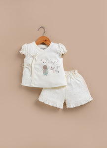 Le Pur Baby Girls Biocool Cotton Shorts Set