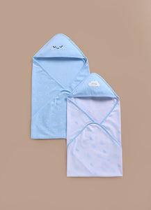 Le Pur Baby Hooded 2-Pack Soft Biocool Cotton Blanket