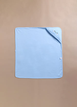 Le Pur Baby Hooded 2-Pack Soft BioKool Cotton Swaddle Blanket for Newborns – Blue Cloud Design (Set of 2) - LE PUR!