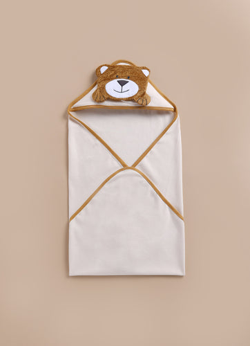 Le Pur Baby Biocool Cotton Hooded Blanket with Bear Face - LE PUR!