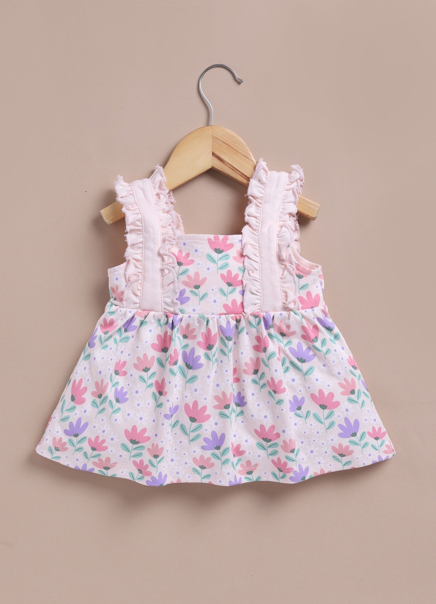 Le Pur Tiny Bloom BioKool 3-Piece Set: Floral Ruffle Frock, Bloomer & Headband - LE PUR!