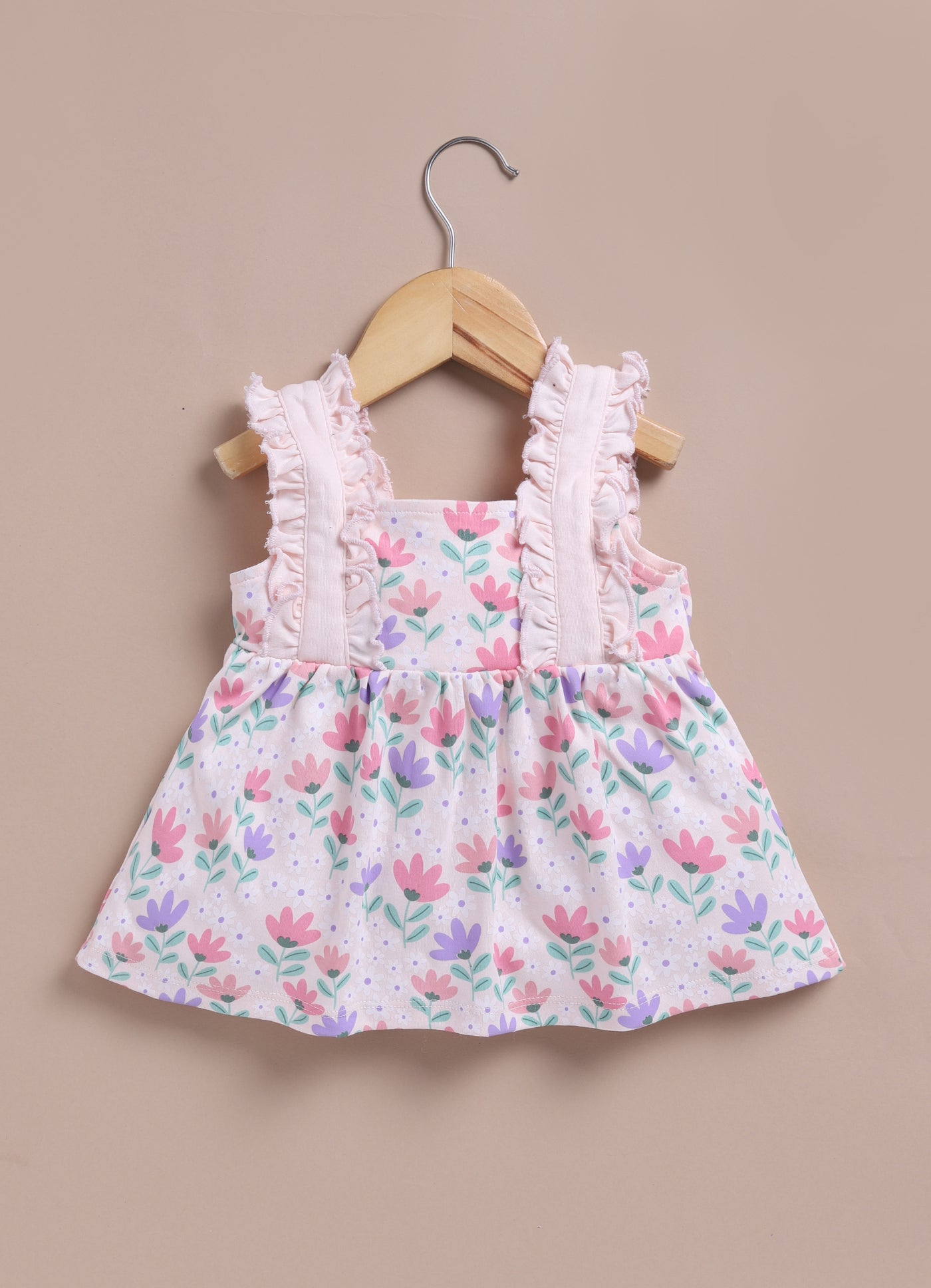 Le Pur Tiny Bloom BioCool 3-Piece Set: Floral Ruffle Frock, Bloomer & Headband - LE PUR!