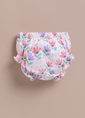 Le Pur Tiny Bloom BioKool 3-Piece Set: Floral Ruffle Frock, Bloomer & Headband - LE PUR!